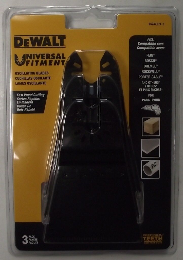 Dewalt DWA4271-3 Precision Tooth Oscillating Blade (3 Pack) 2-1/2" USA