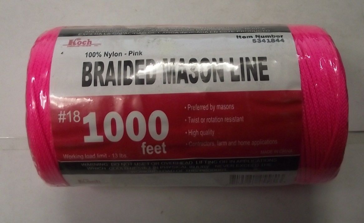 Koch Industries 5341844 Twisted Mason Line #18 By 1000 Feet Pink