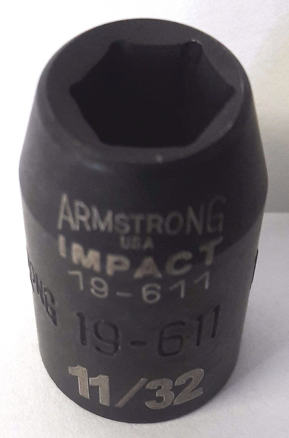 Armstrong 3/8" Drive 11/32" Impact Socket 6pt. USA 19-611