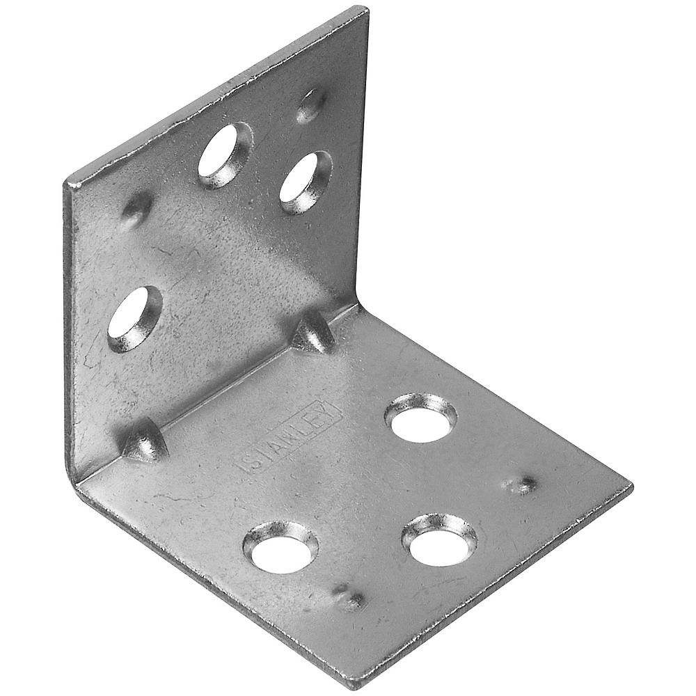 Stanley 75-5680 Double Wide 1-1/2" x 1-1/2" Zinc Plated Corner Braces 3PKS