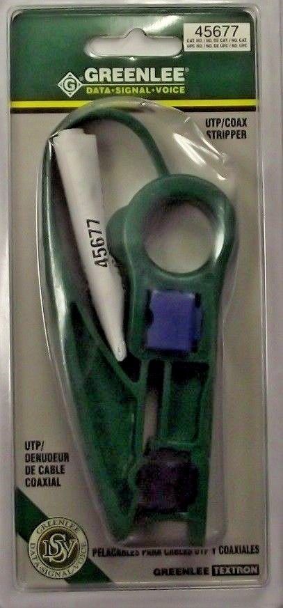 Greenlee 45677 Kwik Stripper Catv/Utp Coax Stripper With Cartridge USA