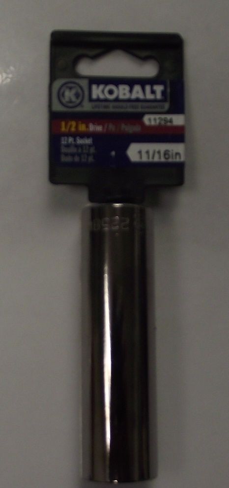 Kobalt 22586 1/2" Drive 11/16" Deep Socket USA