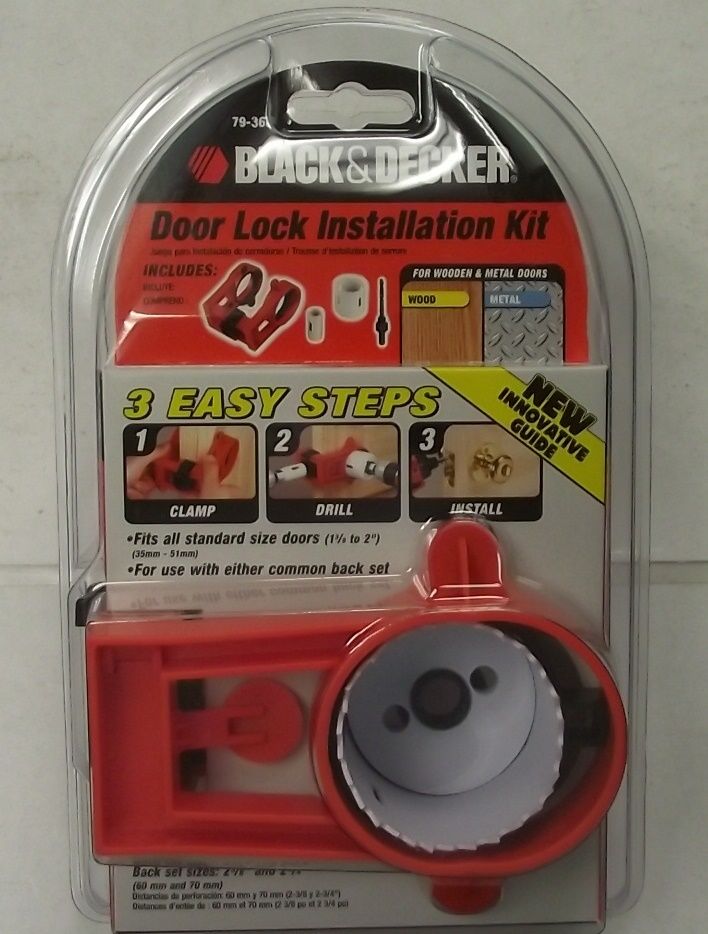 Black & Decker 79-368 Bi Metal Door Lock Installation Kit