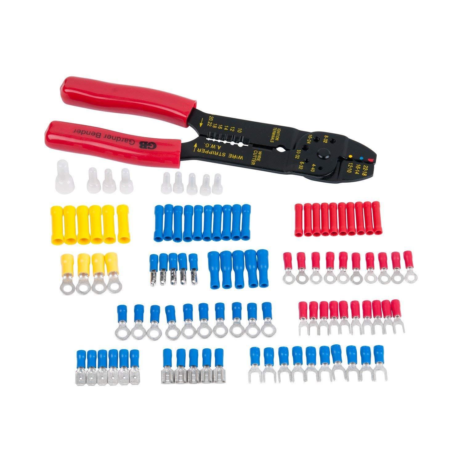 Gardner Bender GK-15 100 Piece Insulated Electrical Terminal & Crimping Tool Set