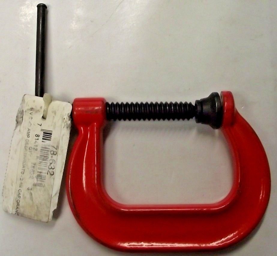 Armstrong 78-632 2" Capacity Deep Throat Pattern C-Clamp High Visibility USA
