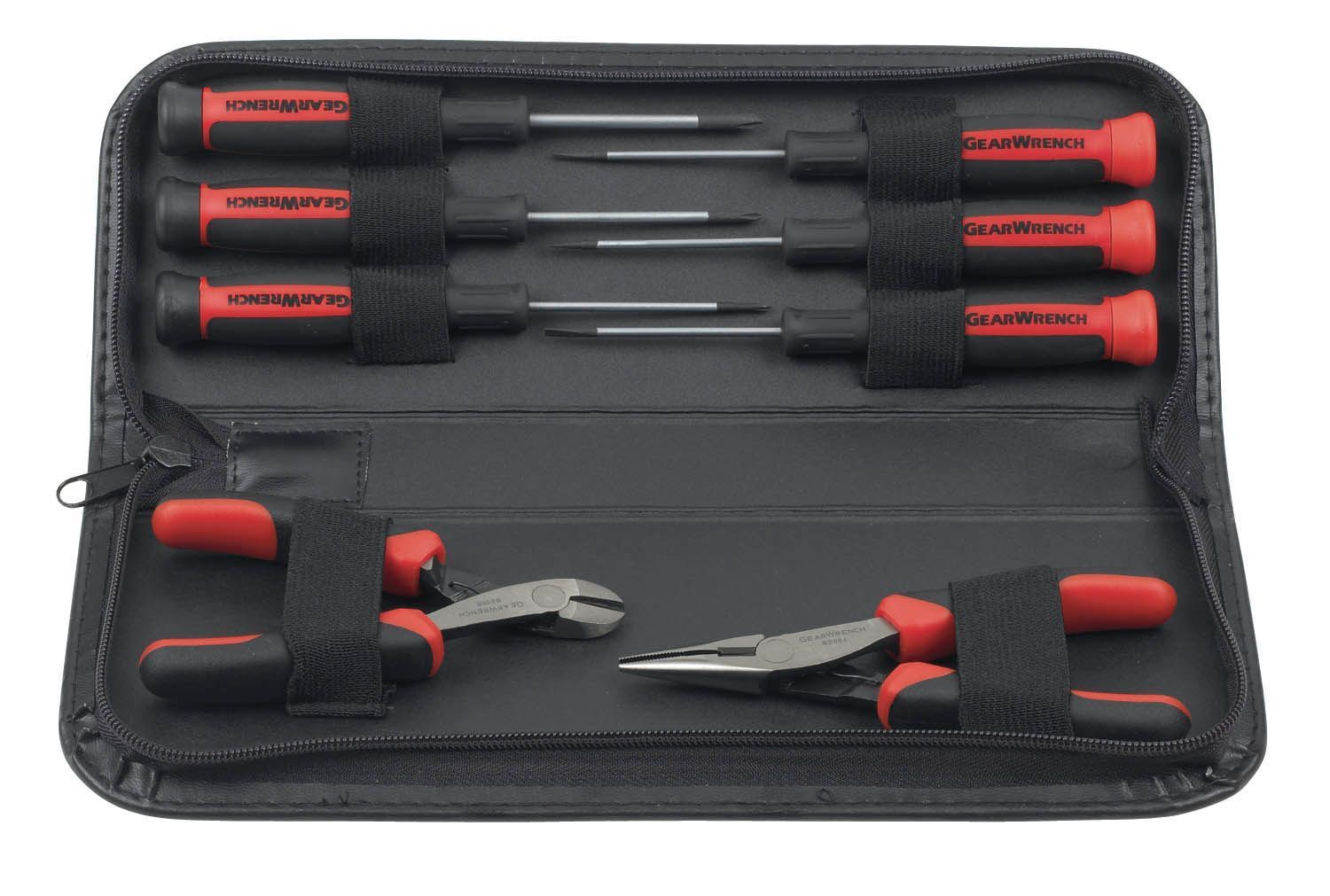 GearWrench 80058 8 Piece Mini Screwdriver And Pliers Set