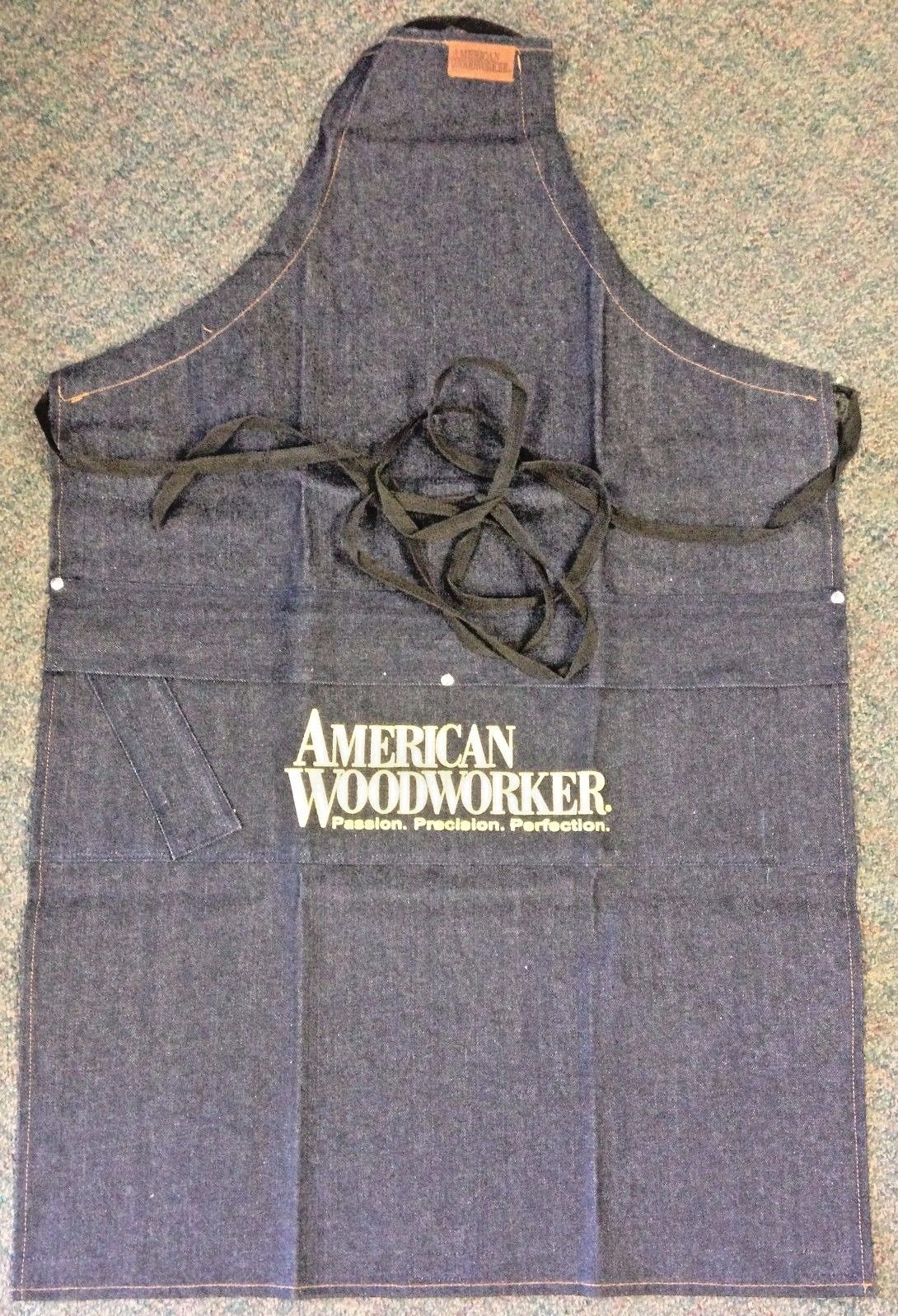 American Woodworker 125 2 in 1 Carpenter Shop Apron Denim 25" x 26" & 25" x 39"