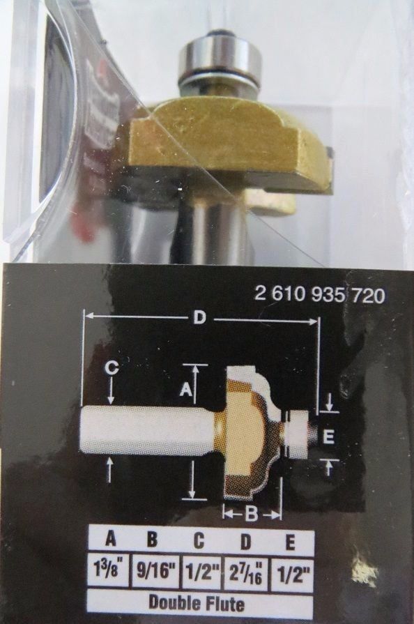Vermont American 23252 ½" Carbide 1-3/8" Ogee With Fillet Router Bit USA