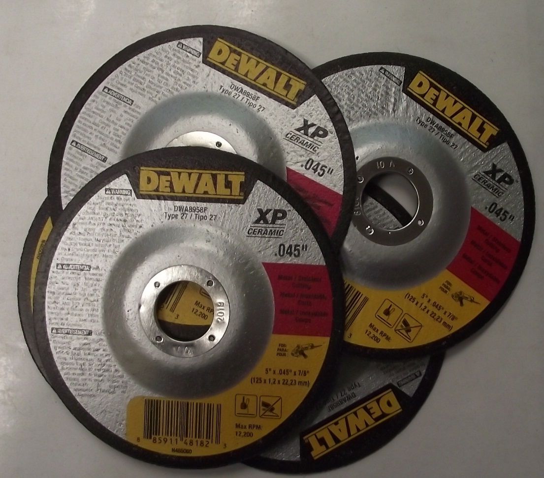 Dewalt DWA8958F Stainless & Metal Thin Cutoff Ceramic Wheel 5" x.045 x 7/8" 5pcs