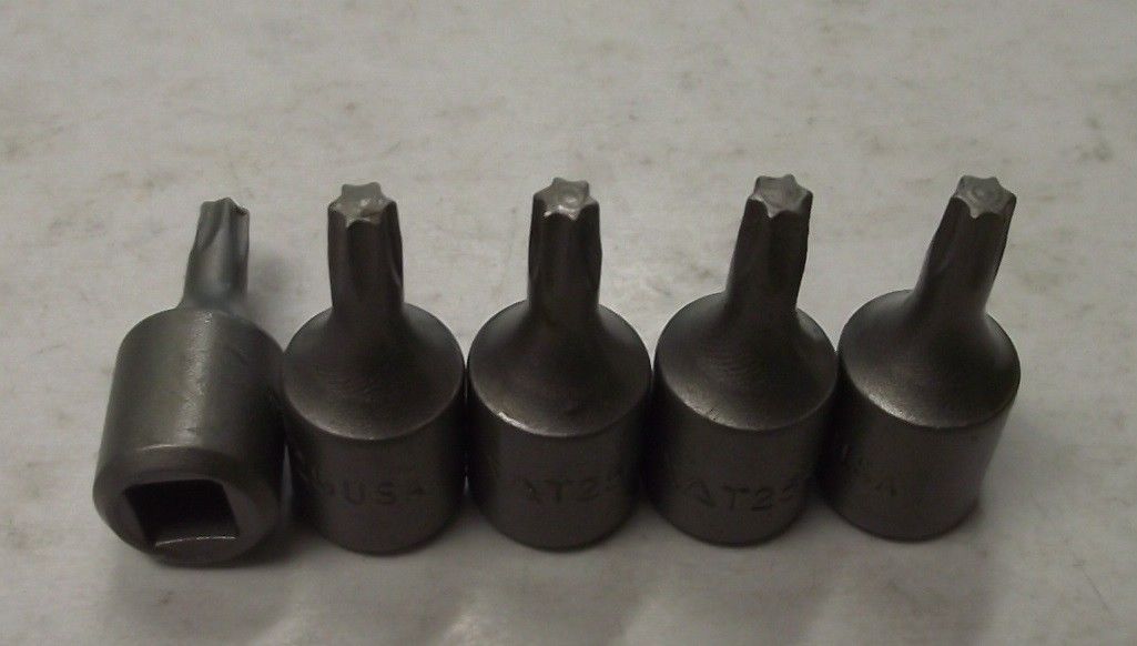 Vermont American 1609427823 T25 1/4" Drive ISO-Temp Torx Socket Bit 5PCS USA