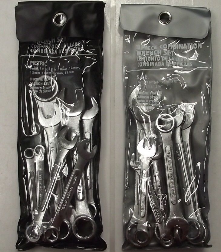 Iron Bridge Combination Wrench Sets 193527 & 193560 18-Piece Metric & SAE