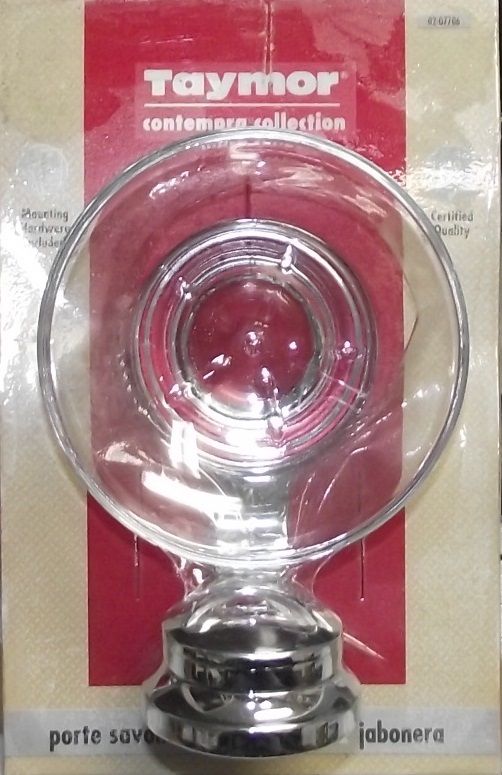 Taymor 02-D7706 Contempa Collection Soap Holder Polished Chrome & Glass
