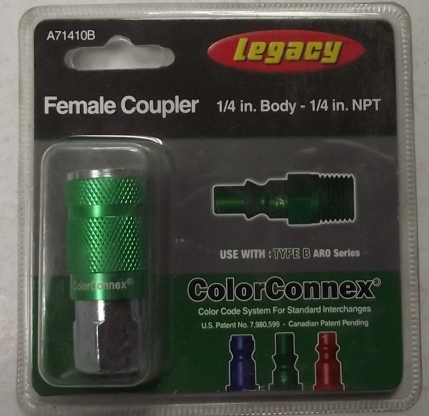 Legacy A71410B Quick Coupler Body Female NPT 1/4 Steel/Aluminum