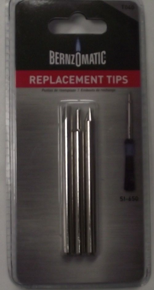 Bernzomatic T040 Soldering Gun Replacement Tips 3pk for SI-650