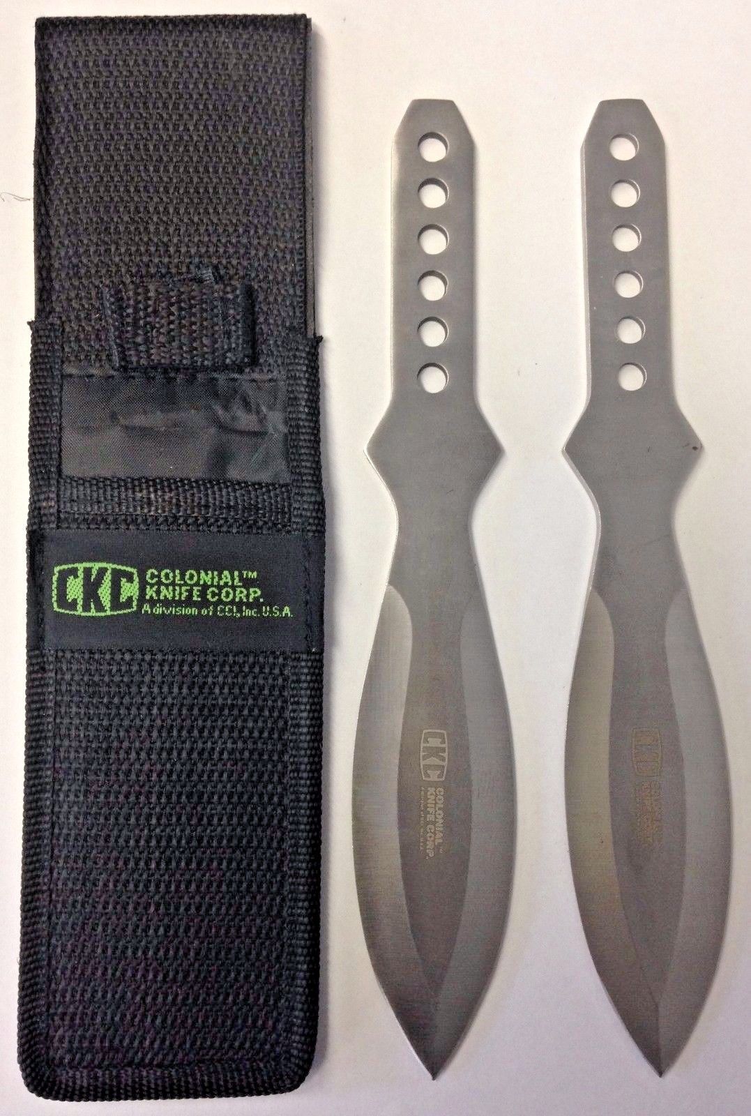 CKC 1081058 Colonial Knife Throwing Knives 1 Pair Silver BULK