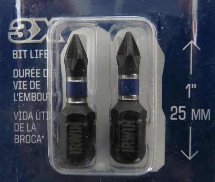Irwin #1 Phillips 1" Impact Insert Bits 1837324