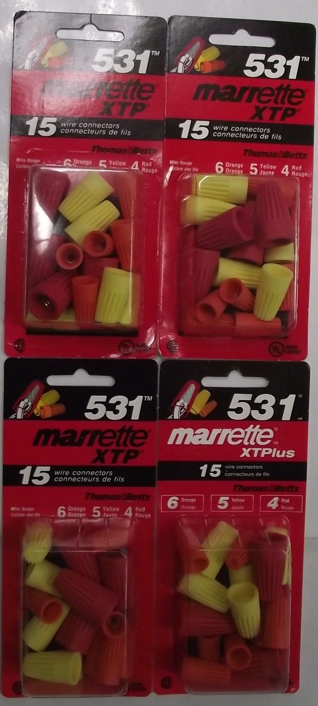 Thomas & Betts Asst XTPlus Wire Connectors 531 4-Packs Of 15pcs. Canada