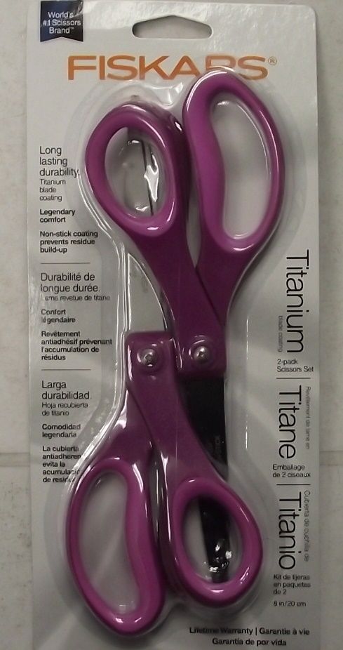 Fiskars Stainless Steel 8 Purple Designer Scissors, 1 Each