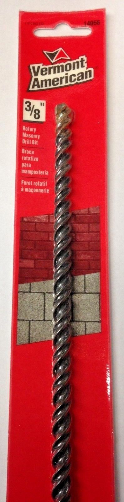 Vermont American 14056 3/8" x 18" Double Flute Rotary Masonry Drill Bit