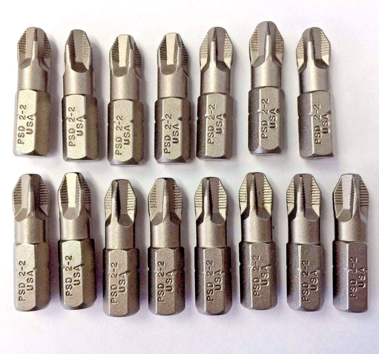 Bosch PSD 2-2 Phillips Square Drive Insert Bit 1" Long 9916180 USA 15PCS