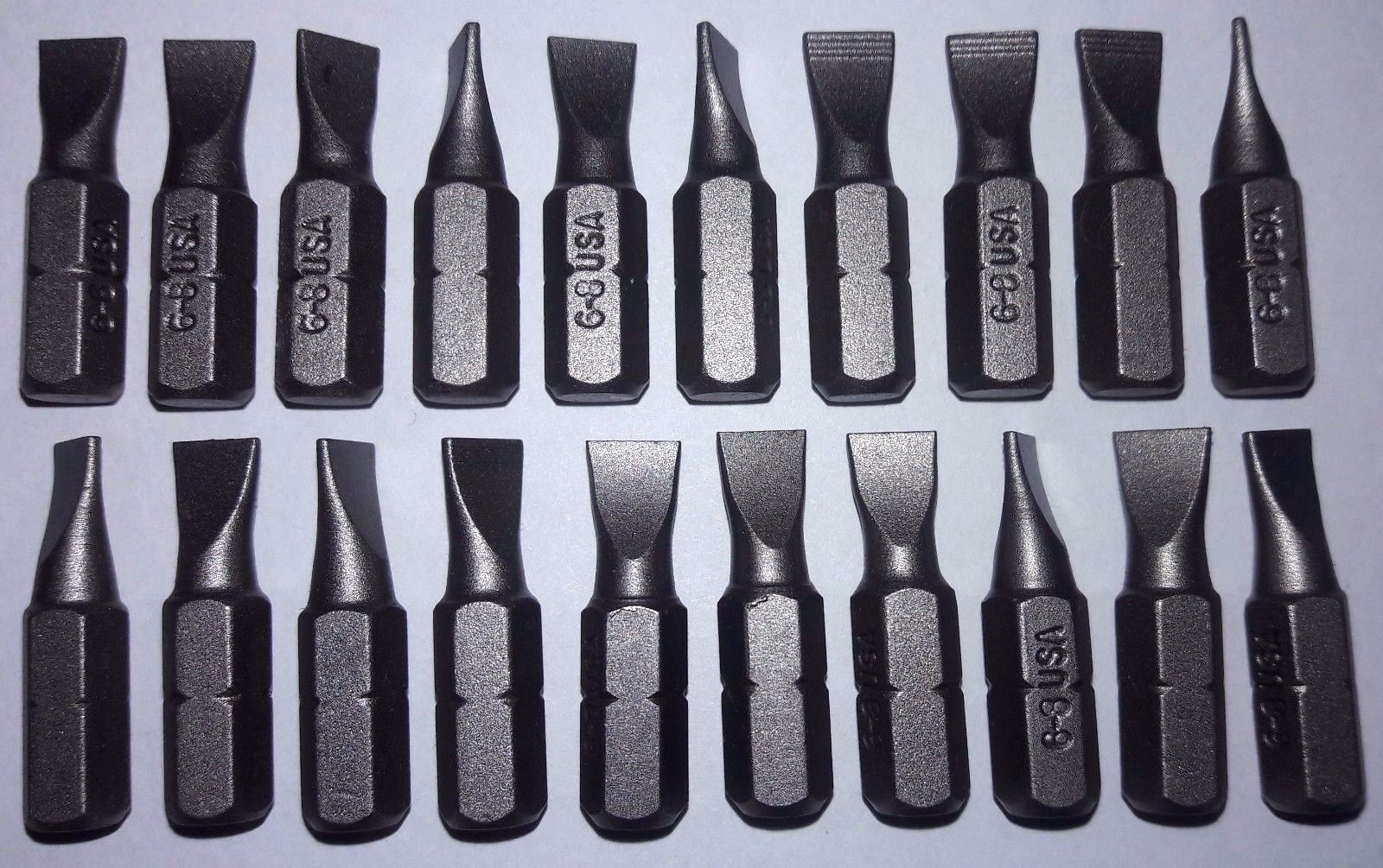 Bosch 1609420805 Slotted 6-8 x 1" Insert Screw Tips USA 20PCS