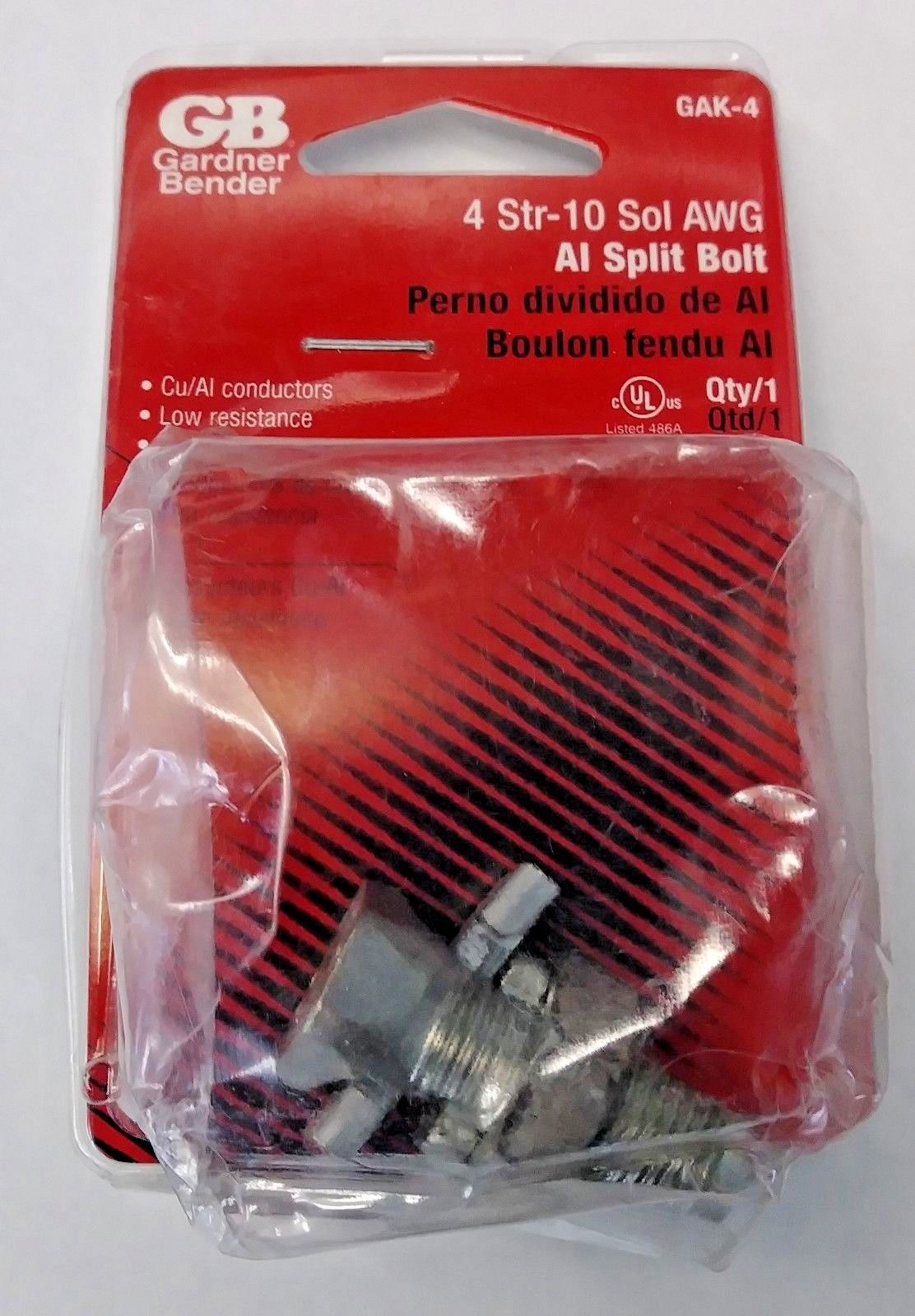 Gardner Bender GAK-4 4 Str-10 Sol AWG Aluminum Split Bolt Connector