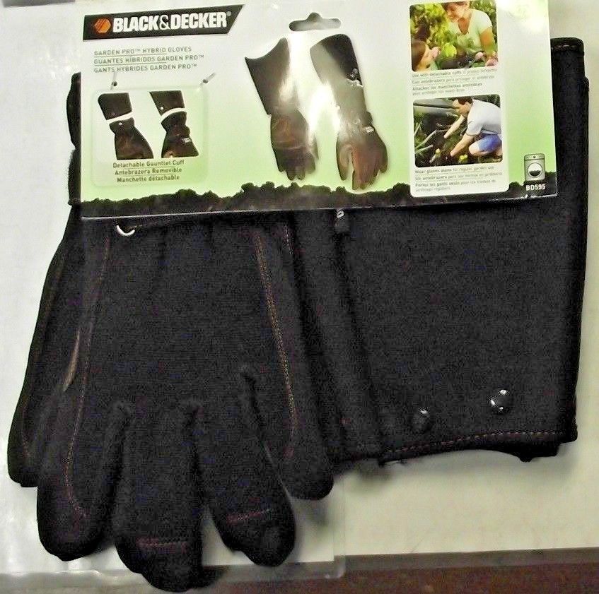 Black & Decker BD595 L/XL Pro Gardener Hybrid Glove Utility Job Yard Safety