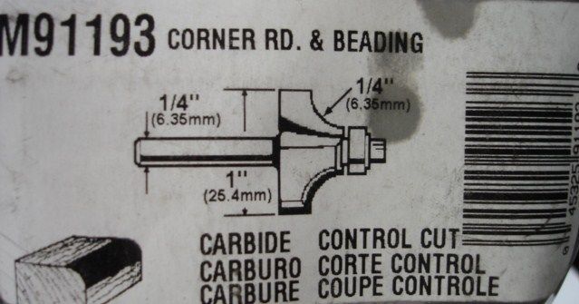 Magna M91193 1/4" Corner Round Router Bit 1/4 Shank USA