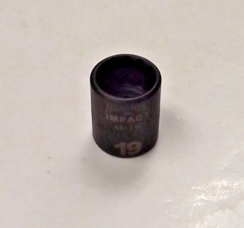 Armstrong 46-319 3/8" Drive 12 Point Impact Socket 19mm USA