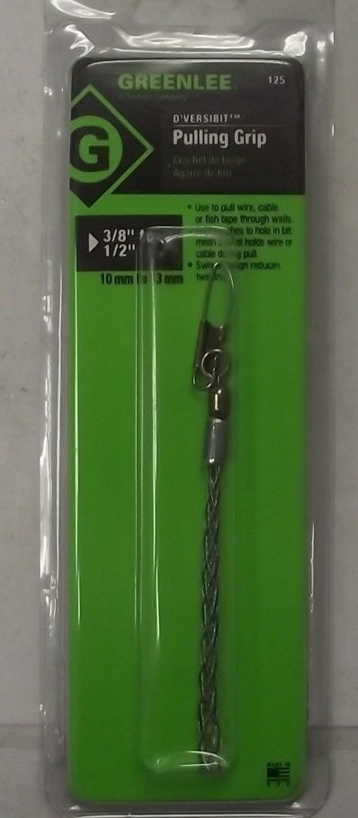 Greenlee 125 D'VERSIBIT Pulling Grip 3/8 to 1/2 USA