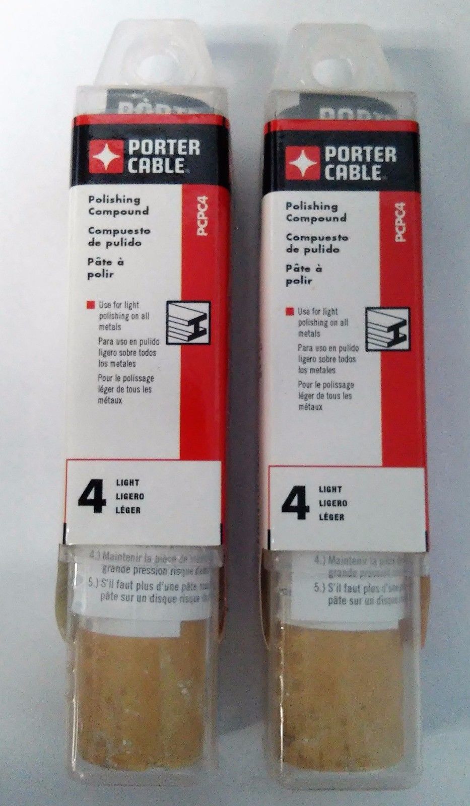 PORTER-CABLE PCPC4 Light Polishing Compound For All Metal 2PCS