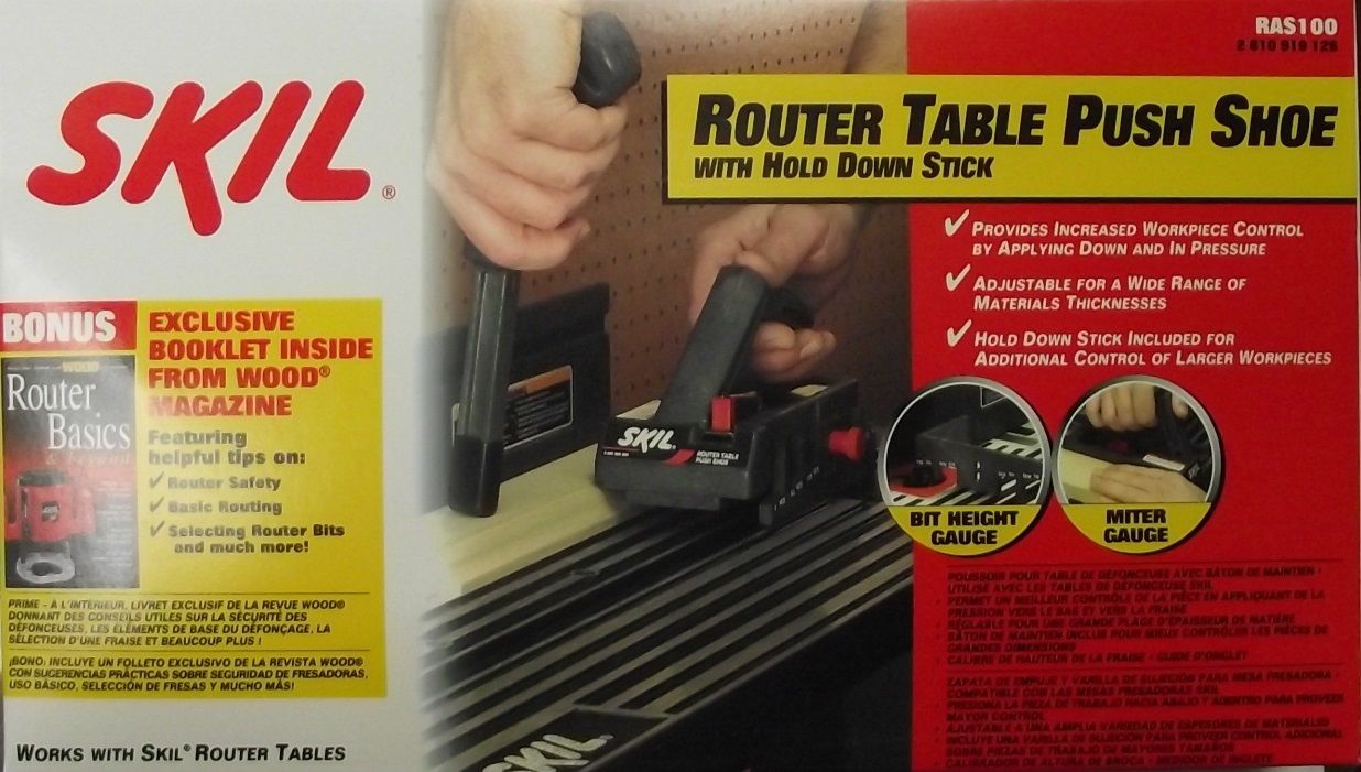 SKIL RAS100 Router Table Push Shoe With Hold Down Stick USA