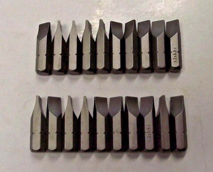 Bosch 2608521B72 1.2 x 6.5 Extra Hard Slotted x 1" Screw Bit Tips 20pcs.