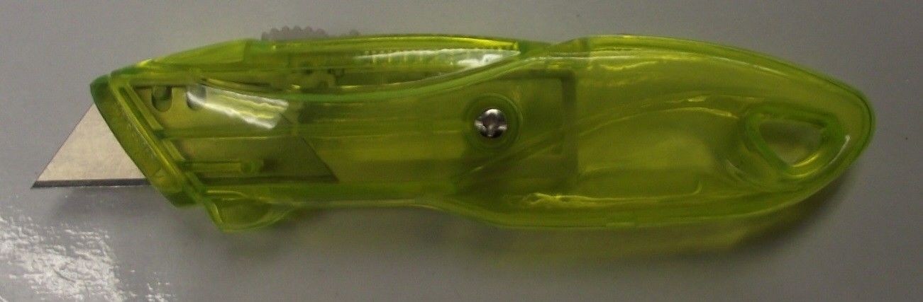 Generic Yellow Plastic Standard Retractable Utility Knife Yellow 5 Knives