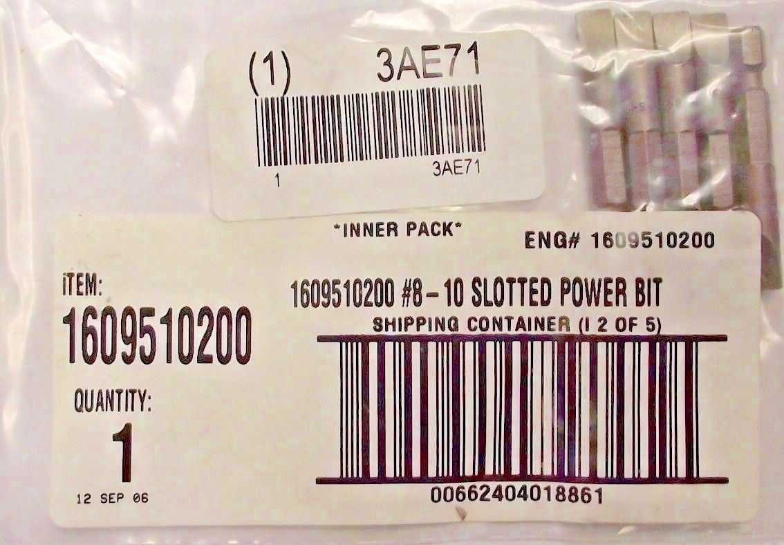 Bosch 3AE71 8-10 Slotted Screw Tips (2) 5 Packs USA
