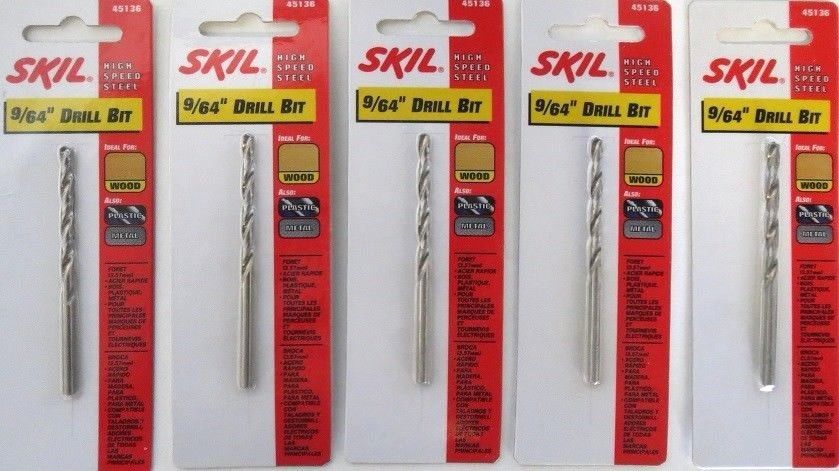 Skil 45136 9/64" HSS Drill Bit 5 Packs