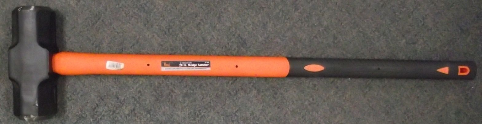 Pony 65-180 20lb Sledge Hammer Double Face 36" Fiberglass Handle