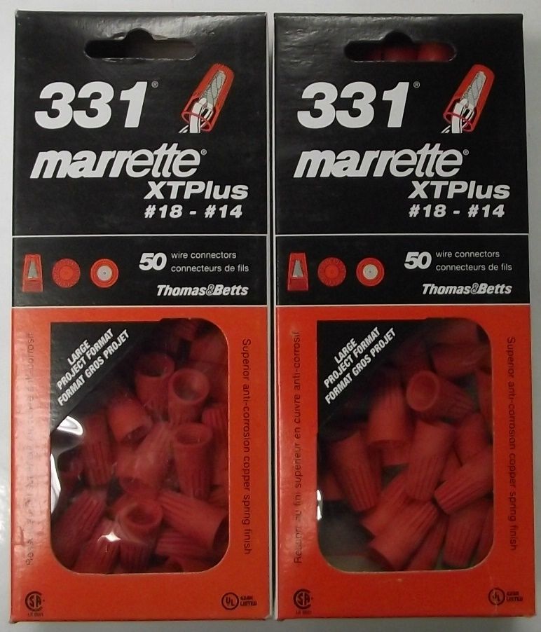 Thomas & Betts 331B Wire Connector Twist-On 18-14AWG Nylon Orange 2 - 50pk.