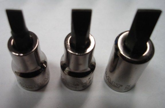 Kobalt 22468SET 3pc. 3/8" DR. Slotted Bit Tips USA