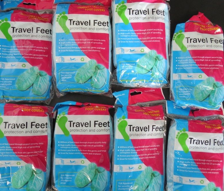 Travel Feet 0376 Foot Covers TSA Approved 8(2 PKS)
