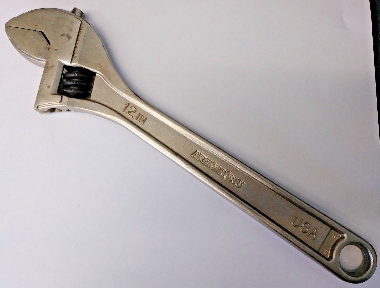 Armstrong 28-412 12" Satin Chrome Finish Adjustable Wrench USA