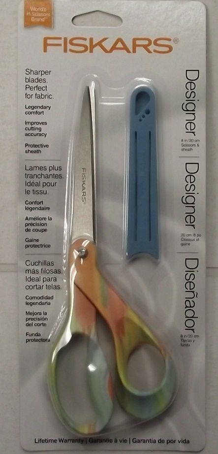 Fiskars 195512 8" Designer Scissors With Sheath
