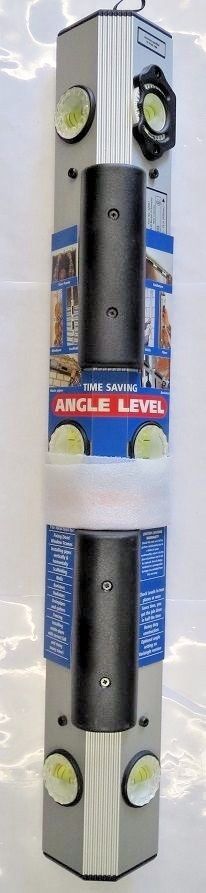 Westward 5ZG61 24" Aluminum Angle Level 6 Vials Germany