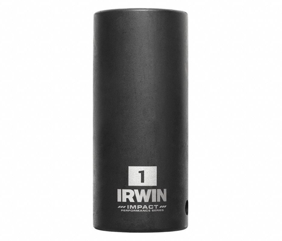 Irwin 1882405 1/2" Drive 1" Deep Well Impact Socket 6 Point