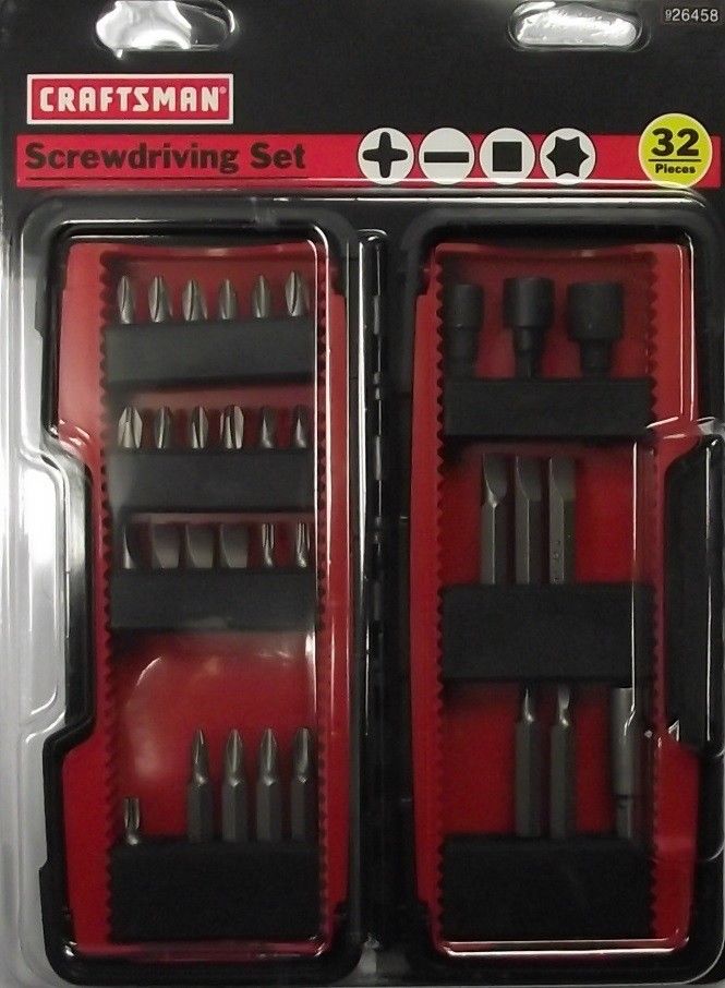 Craftsman 26458 Screwdriving Insert Bit Set 32-Piece