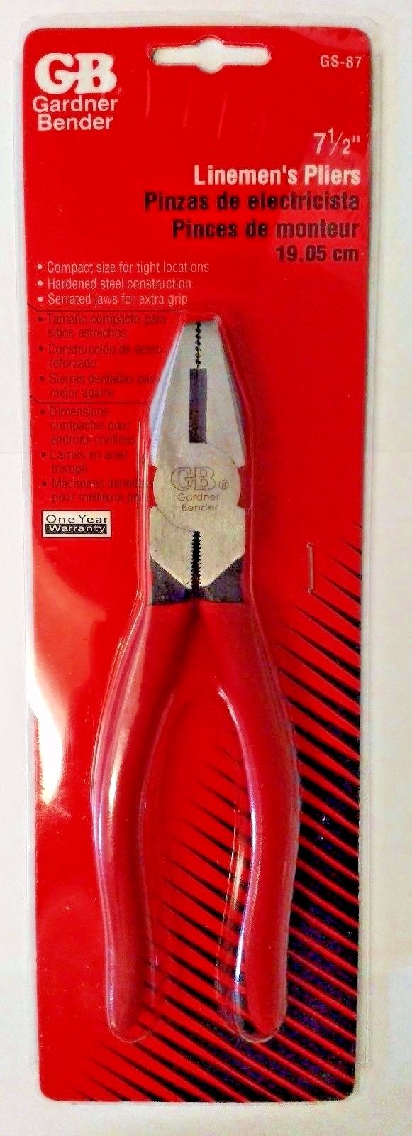 Gardner Bender GS-87 7-1/2" Lineman Pliers with Crimper