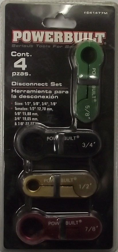 Powerbuilt 641477M 4 pc Disconnect Tool Set 1/2" Thru 7/8"