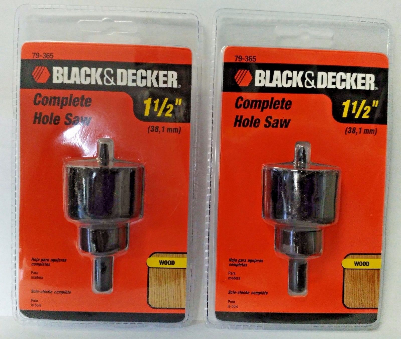 Black & Decker 79-365 1-1/2" Hole Saw With Mandrel 2PKS