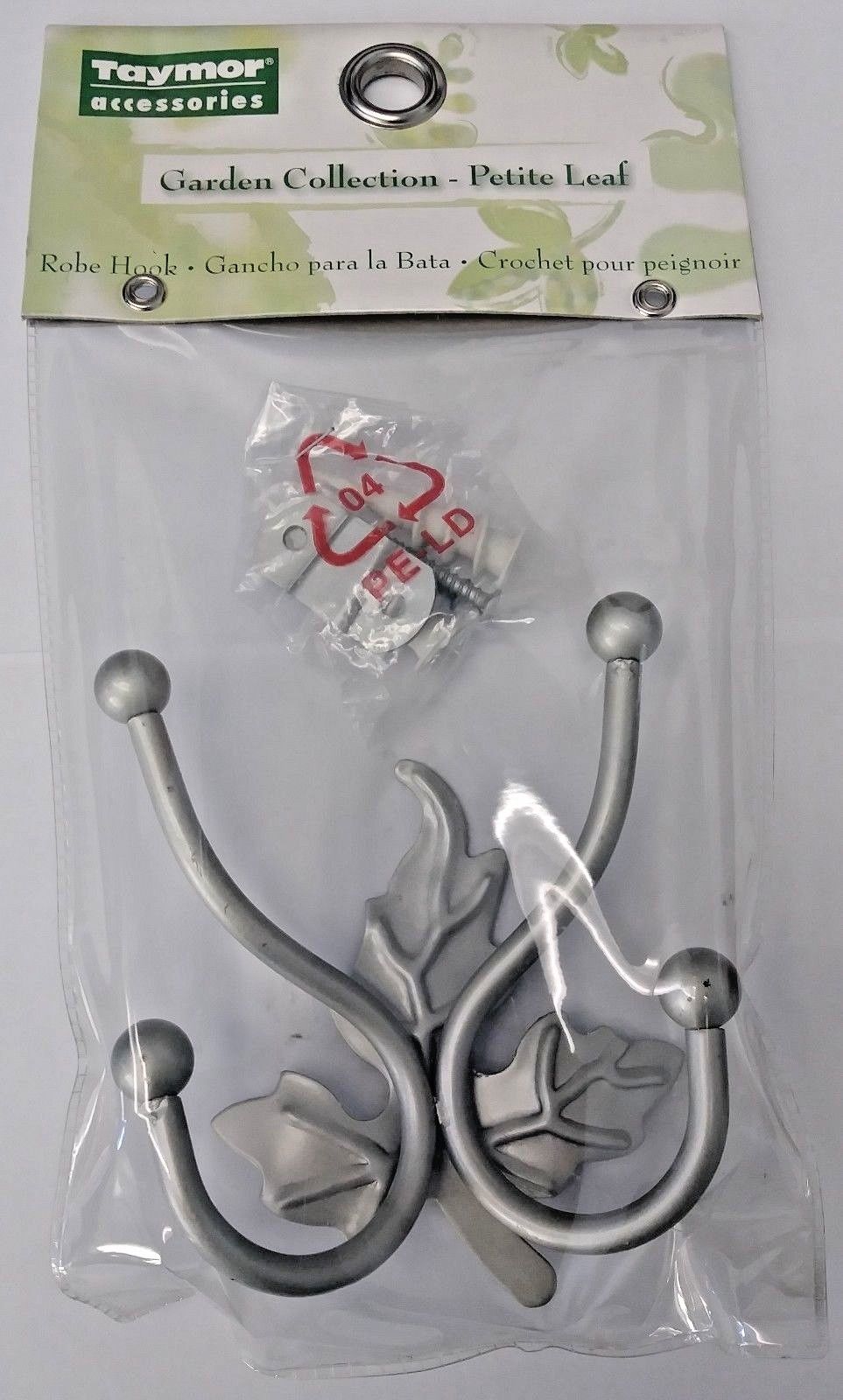 Taymor 02-DP9902SCSN Petite Leaf Robe Hook Garden Collection