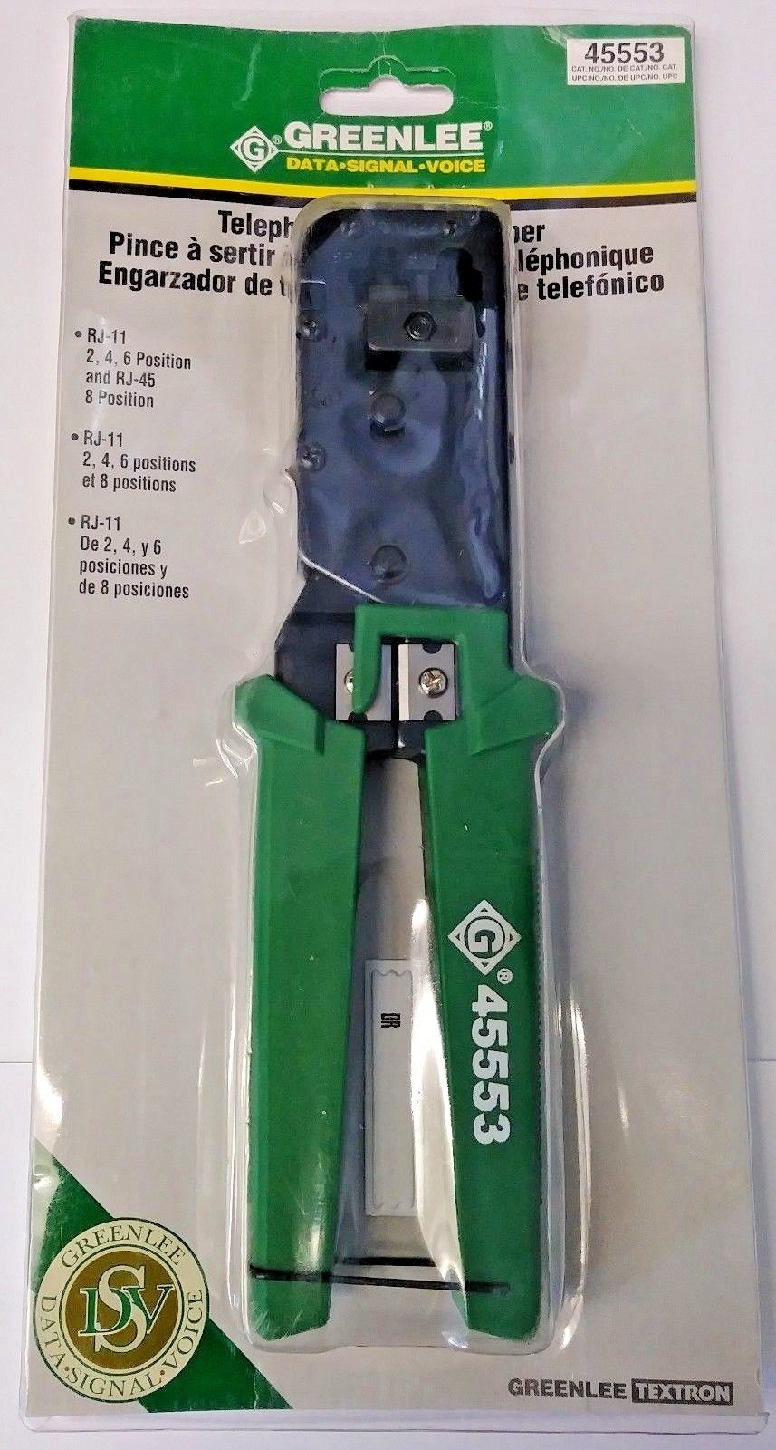 Greenlee 45553 8" Telephone Ratchet Crimper